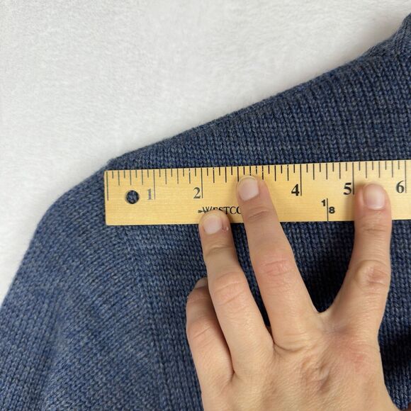 Ansett Pure Wool Zip Jacket Sweater men's SZ 20 Cardigan Sweater Australia Blue - Picture 9 of 16